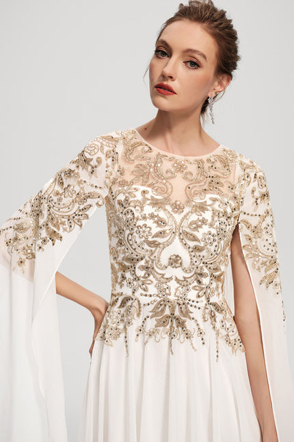 Robe De Soirée Élégante Avec Cape - gallery 1
