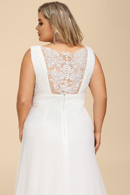 Robe Nuptiale Vaporeuse Élégante Col V - gallery 6