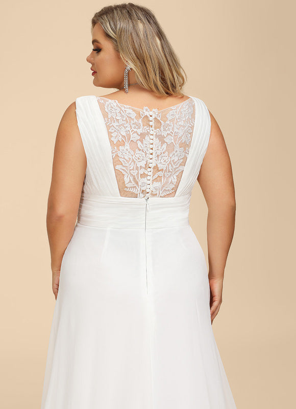 Robe Nuptiale Vaporeuse Élégante Col V - gallery 6