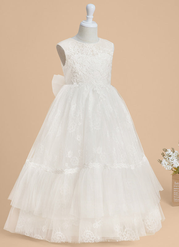 Robe Enfant Élégante En Tulle Fleuri - gallery 3