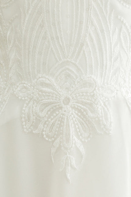 Robe Nuptiale Fluide Avec Cape - gallery 1