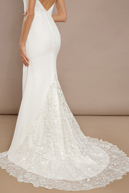 Robe De Mariée Sirène Élégante Dentelle - gallery 4