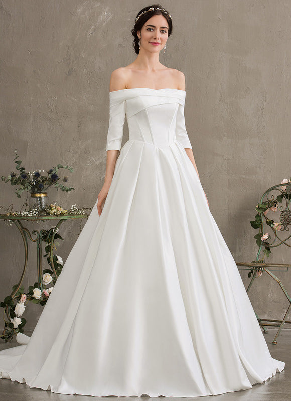 Robe Nuptiale Satinée Épurée Élégante - gallery 3
