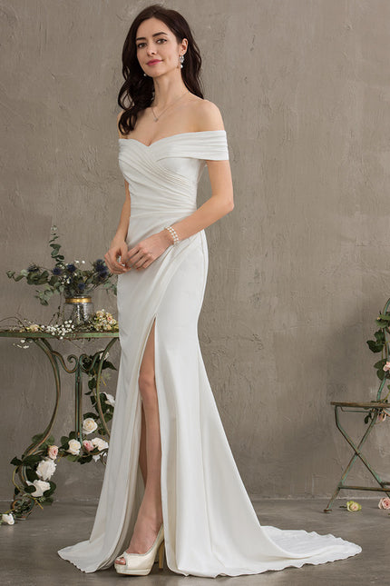 Robe Nuptiale Épurée À Fente - gallery 3