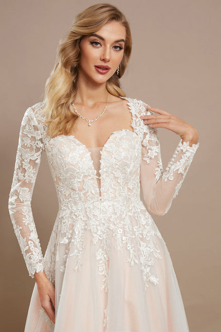 Robe Nuptiale Romantique À Manches Longues - gallery 3