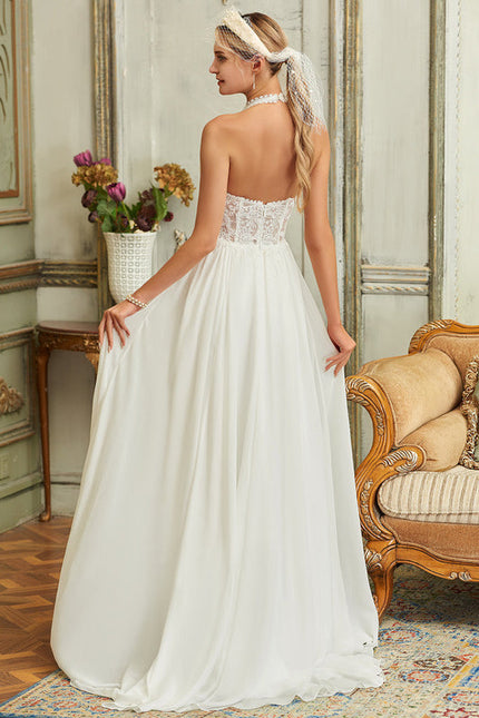 Robe Nuptiale Fluide À Dos Nu - gallery 2