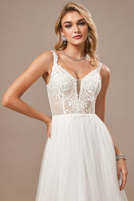 Robe Nuptiale Élégante En Tulle - gallery 5