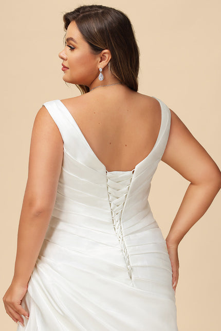 Robe Nuptiale Satinée À Drapés Élégants - gallery 7