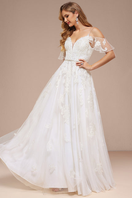 Robe Nuptiale Romantique À Manches Légères - gallery 4