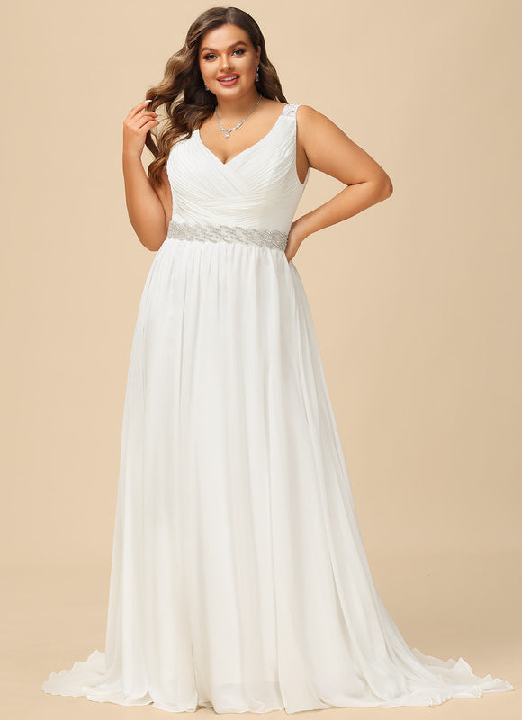 Robe Nuptiale Col V Élégante - gallery 5