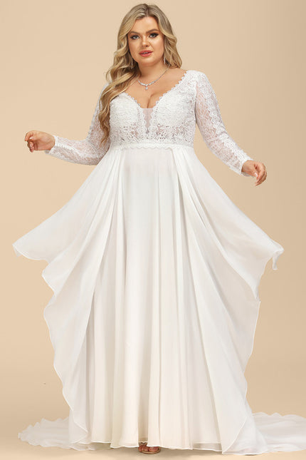 Robe Nuptiale Vaporeuse À Dentelle - gallery 7