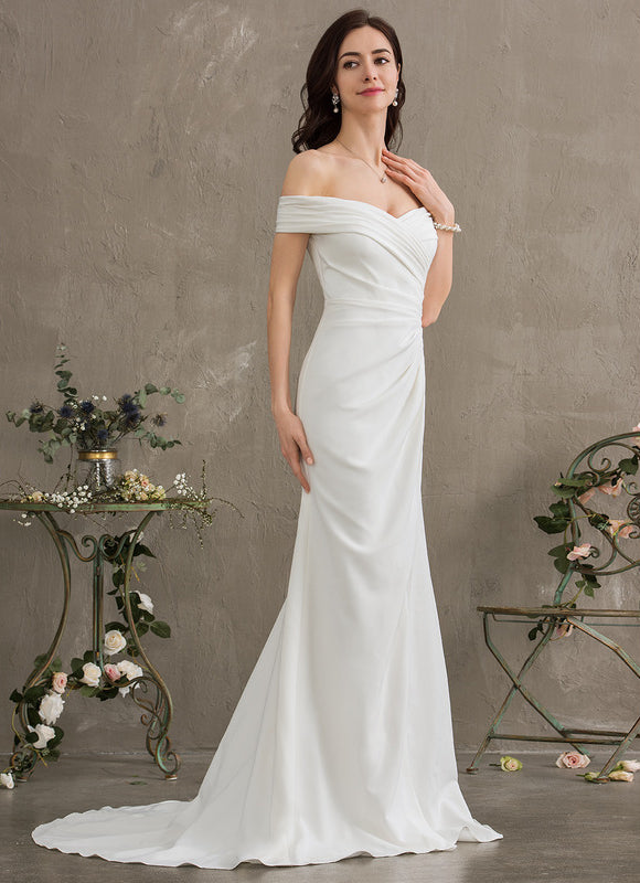 Robe Nuptiale Épurée À Fente - gallery 2