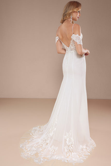 Robe Nuptiale Élégante À Traîne - gallery 6