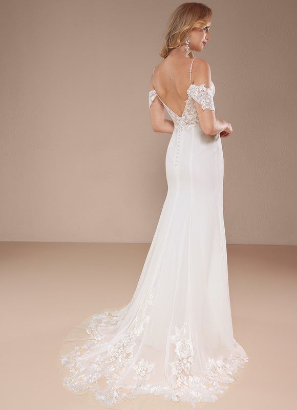 Robe Nuptiale Élégante À Traîne - gallery 6