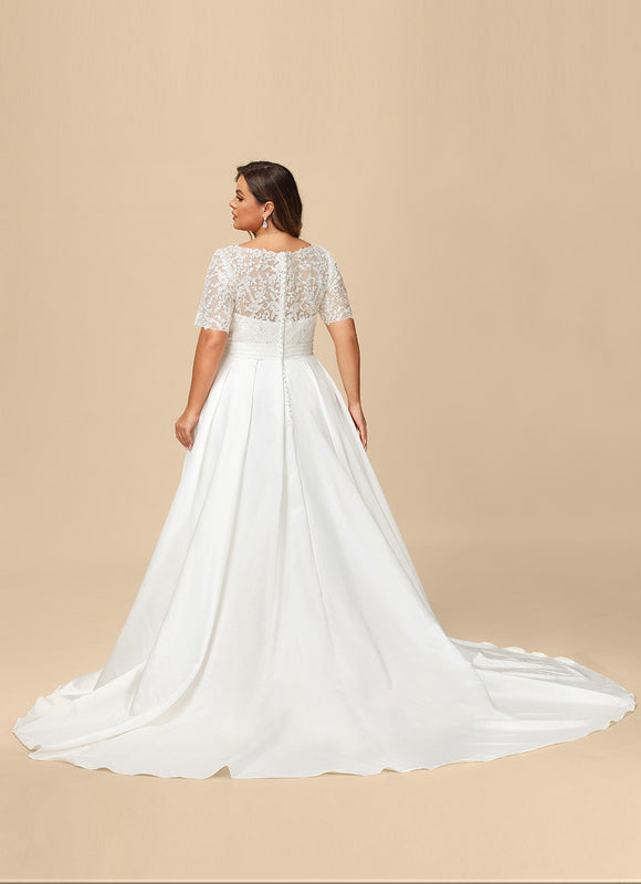 Robe Nuptiale Élégante À Poches - gallery 8
