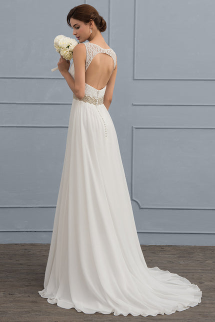 Robe Nuptiale Col V Élégante - gallery 4