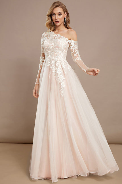 Robe Nuptiale Asymétrique En Tulle - gallery 2