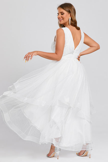 Robe Nuptiale Tulle Asymétrique Élégante - gallery 8