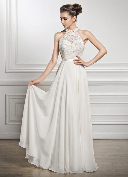 Robe Nuptiale Col Montant Chic