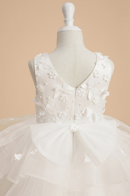 Robe Enfant Nuptiale À Volants - gallery 7