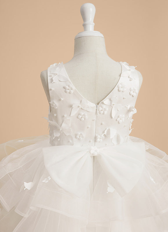Robe Enfant Nuptiale À Volants - gallery 7