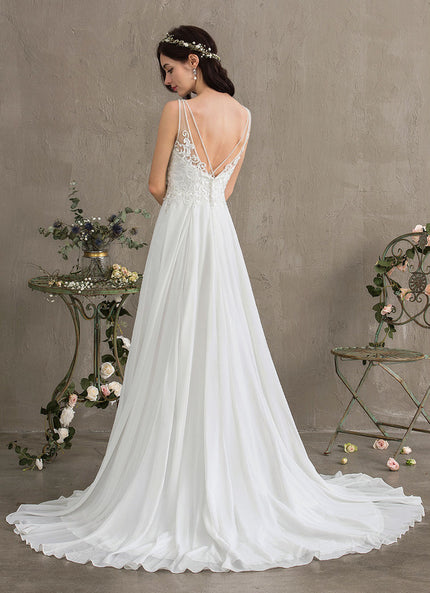 Robe Nuptiale Délicate À Dos Nu