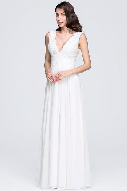 Robe Nuptiale Fluide Col V Élégant - gallery 6