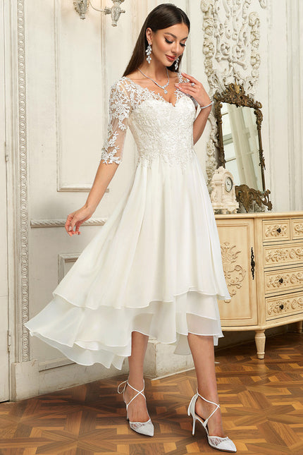Robe Nuptiale Élégante À Volants - gallery 1
