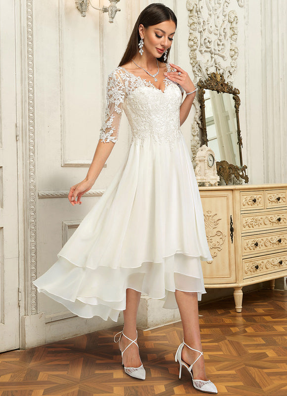 Robe Nuptiale Élégante À Volants - gallery 1