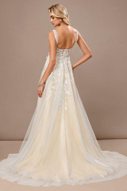 Robe Nuptiale Élégante À Fente - gallery 5