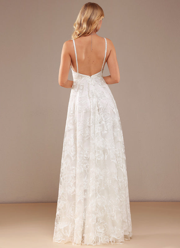 Robe Nuptiale Élégante À Fente - gallery 2