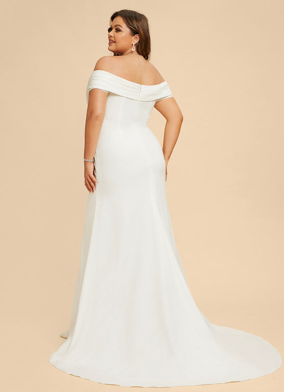 Robe Nuptiale Épurée À Fente - gallery 6