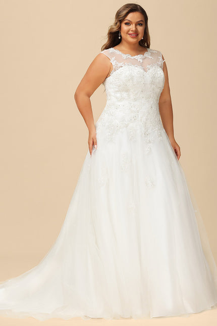 Robe Nuptiale Romantique À Manches Courtes - gallery 9