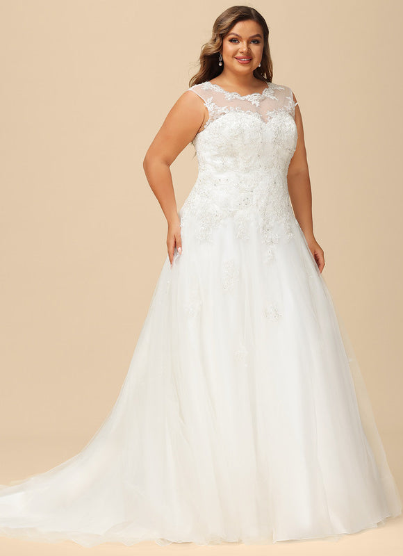 Robe Nuptiale Romantique À Manches Courtes - gallery 9