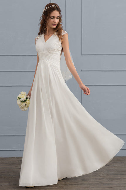 Robe Nuptiale Fluide À Dentelle Raffinée - gallery 3