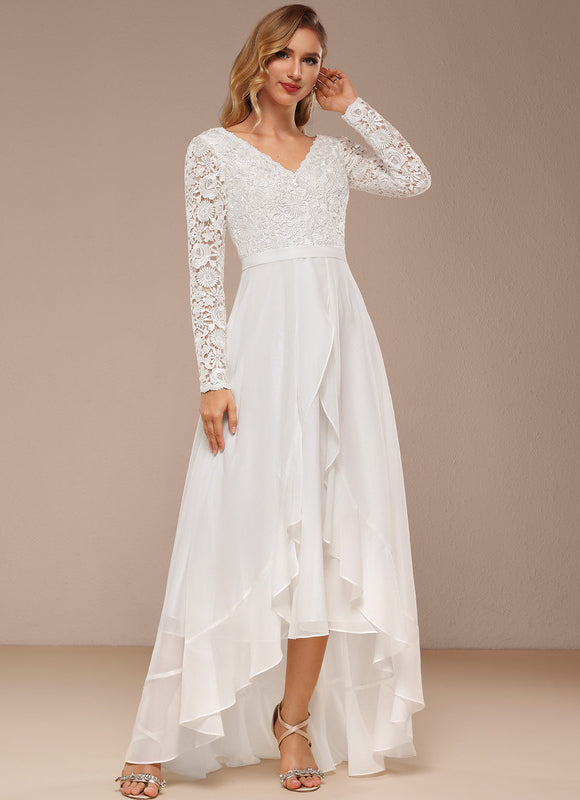Robe Nuptiale Fluide À Volants Raffinés - gallery 3