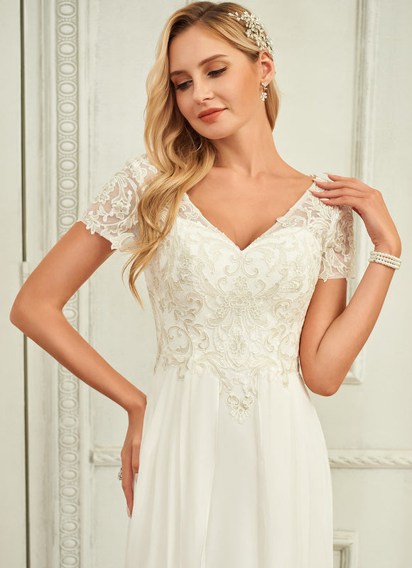 Robe Nuptiale Col V Romantique - gallery 4