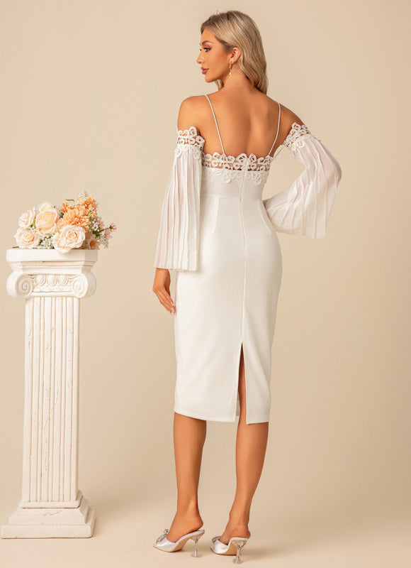 Robe Midi Élégante À Manches Fluides - gallery 4