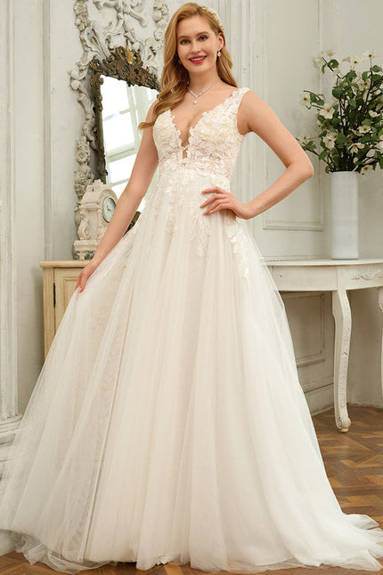 Robe Nuptiale Romantique À Fleurs