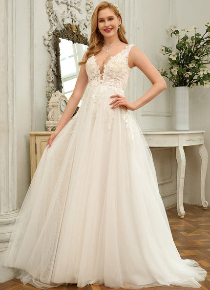 Robe Nuptiale Romantique À Fleurs