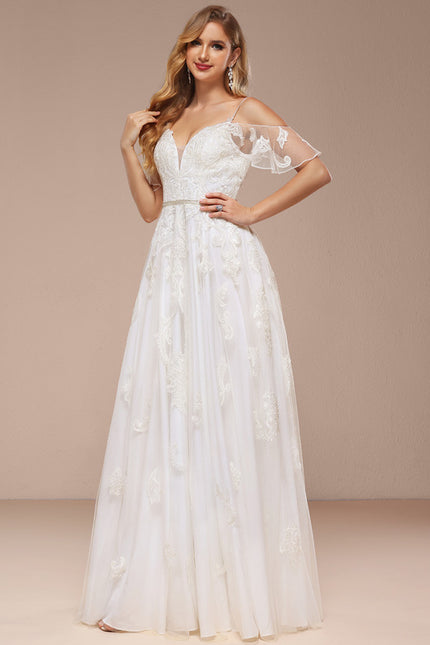 Robe Nuptiale Romantique À Manches Légères - gallery 3