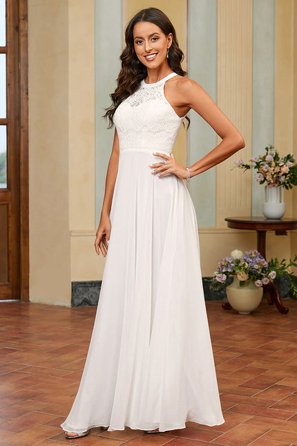 Robe Nuptiale Col Halter Fluide - gallery 2