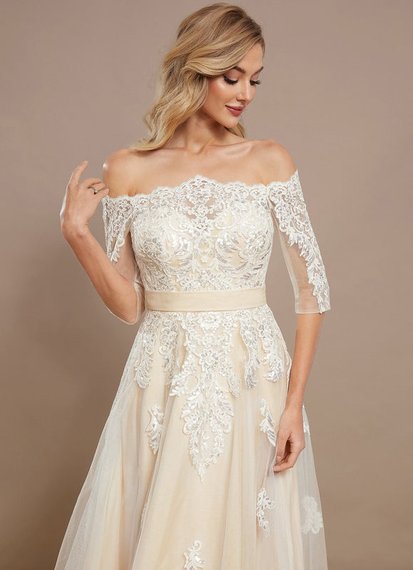 Robe Nuptiale Élégante En Tulle. - gallery 3