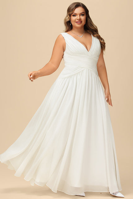 Robe Nuptiale Fluide Col V Élégant - gallery 7