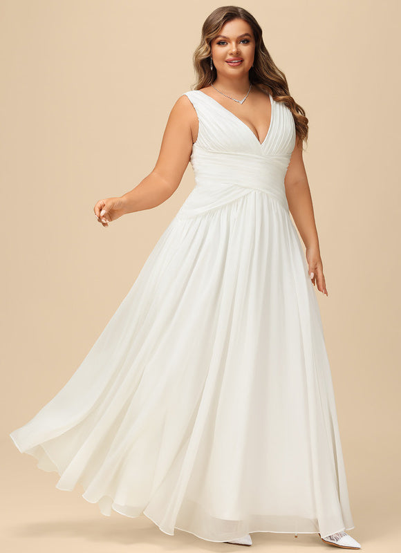 Robe Nuptiale Fluide Col V Élégant - gallery 7