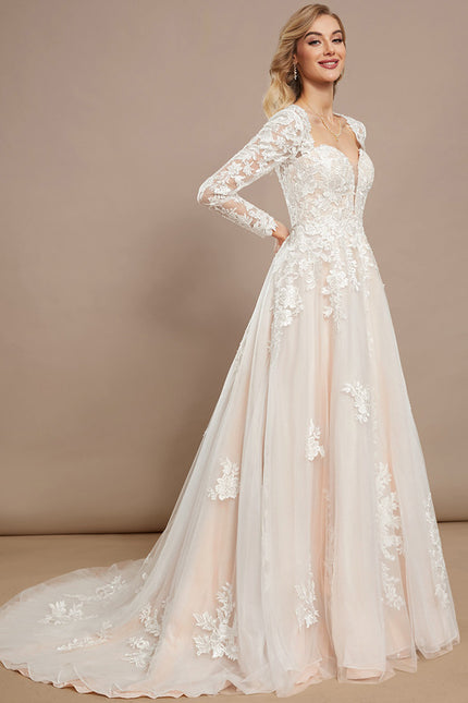 Robe Nuptiale Romantique À Manches Longues - gallery 1