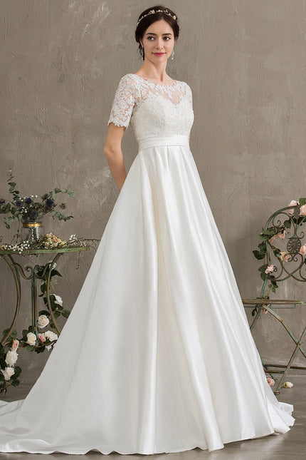 Robe Nuptiale Élégante À Poches - gallery 5