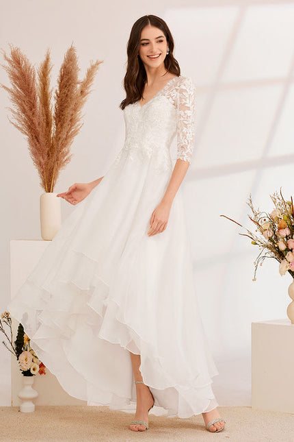 Robe Nuptiale Fluide À Volants Raffinés - gallery 1