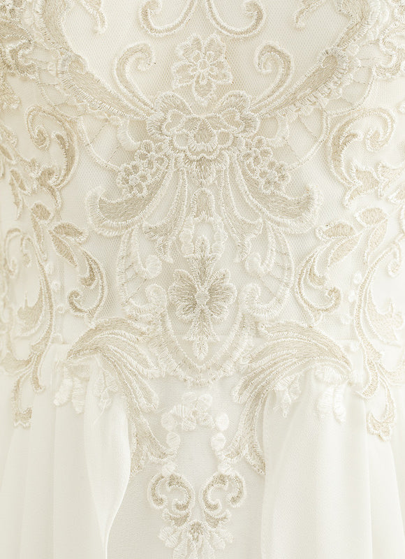 Robe Nuptiale Col V Romantique - gallery 1