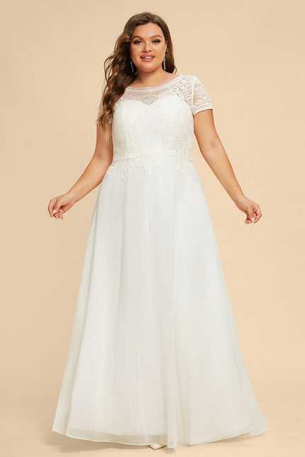 Robe Nuptiale Fluide Avec Cape - gallery 9